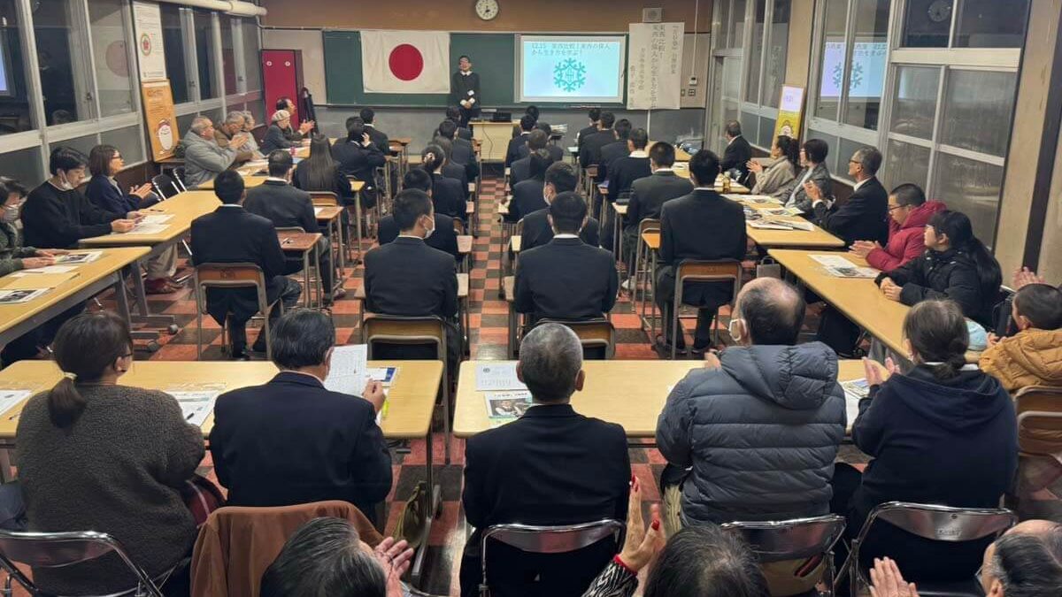 方谷學舎高校にて講演